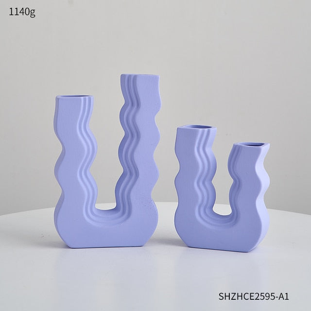 Wavy Colored Vases