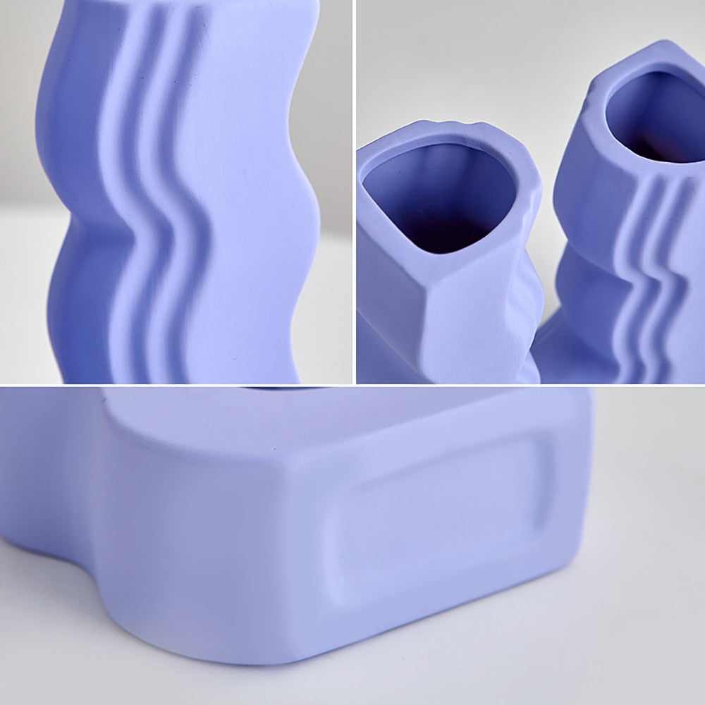 Wavy Colored Vases