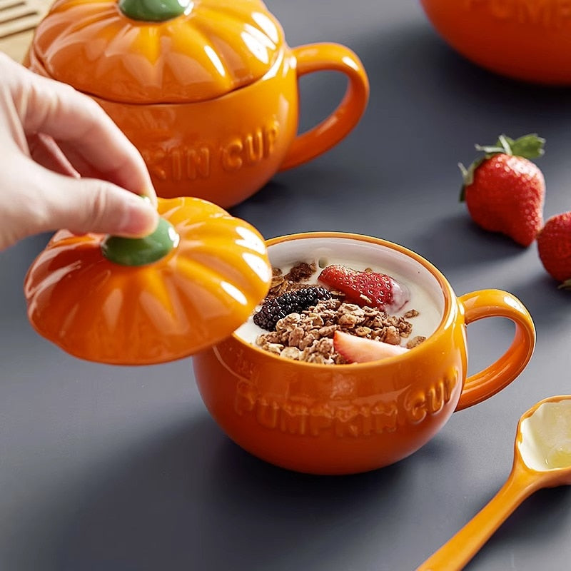 Halloween Pumpkin Shaped Ceramic Bowl