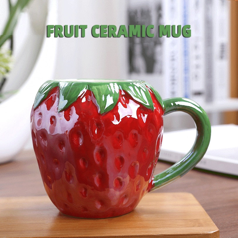 Cute Strawberry Mug with Stem