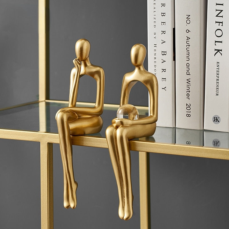 Gold Abstract Statue