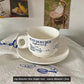 French Retro Blue Mug
