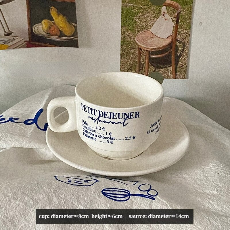 French Retro Blue Mug