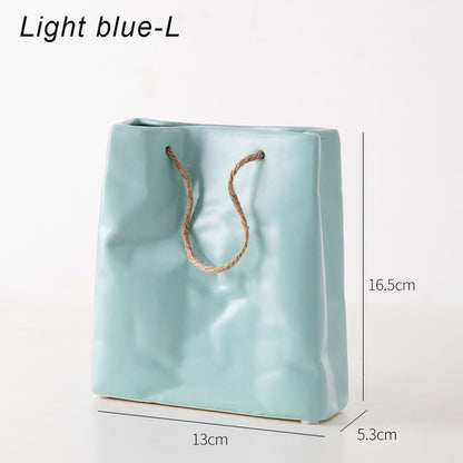 Ceramic Shopping Bag Vase