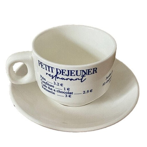 French Retro Blue Mug