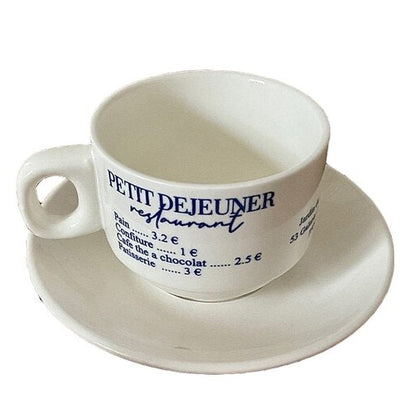 French Retro Blue Mug